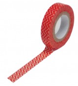 Trendy Tape -  Skinny Minnie - Red  Chevron